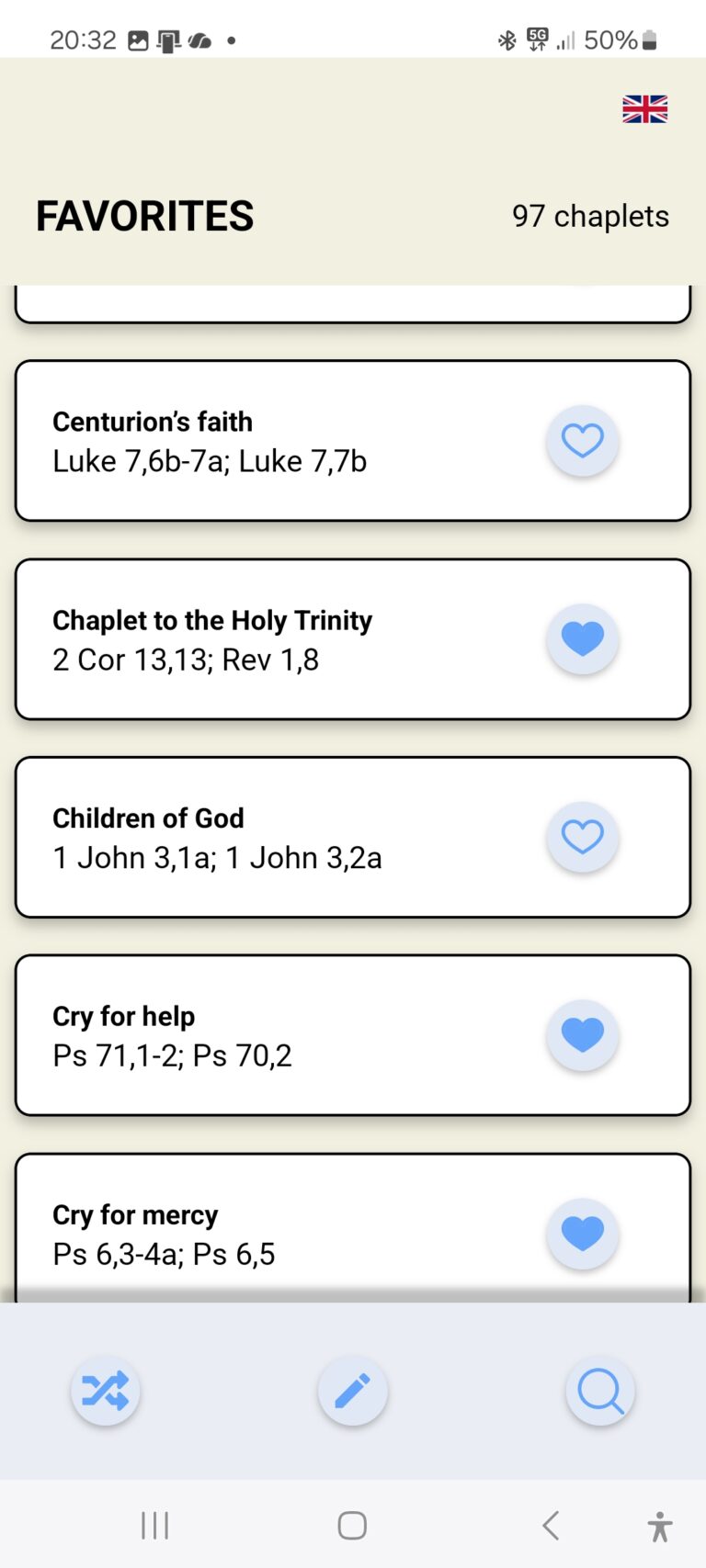 Chaplet list