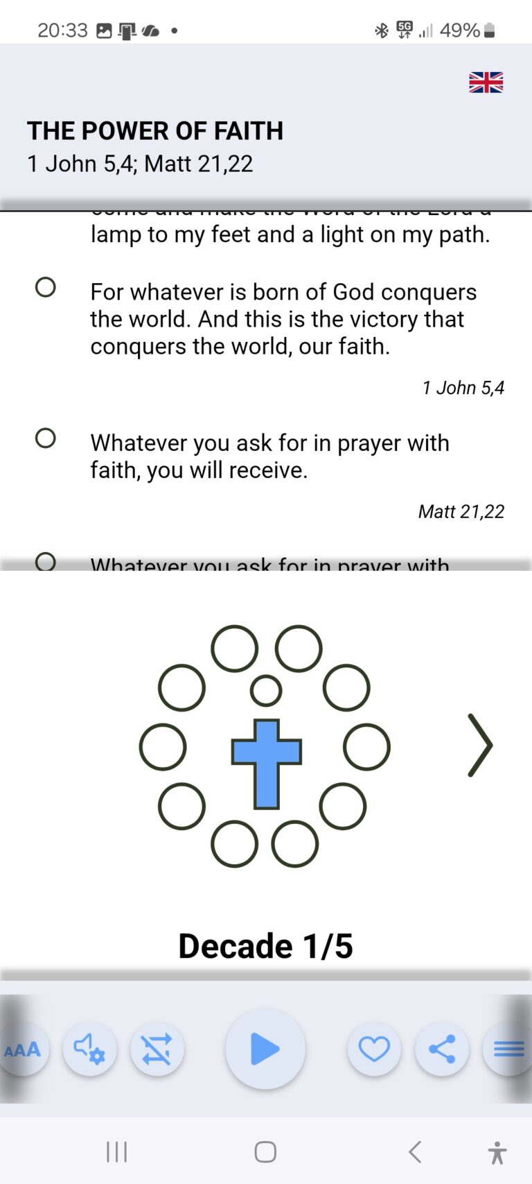 Prayer screen